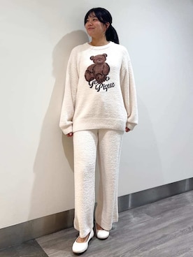 「アイテム（ルームウェア/パジャマ、ホワイト系）」を使った、gelato piqueさん（レディース・165cm）の秋コーディネート