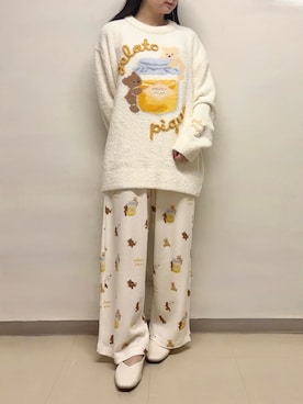 「アイテム（ルームウェア）」を使った、gelato piqueさん（レディース・151cm）の夏コーディネート