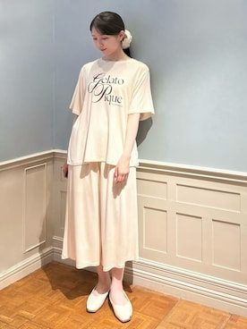 「アイテム（ルームウェア）」を使った、gelato piqueさん（レディース・161cm）の春コーディネート