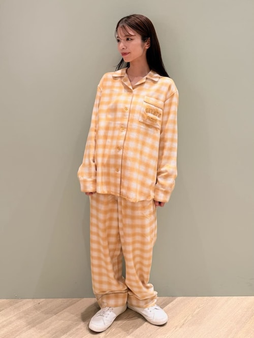 プレッピーネルチェックシャツ（ルームウェア/パジャマ）｜gelato
