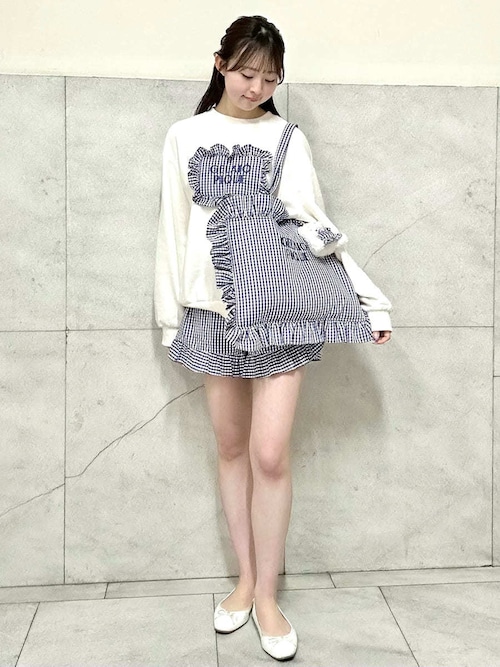 ジェラートピケ ドット柄シャツ＆フリルショートパンツ セットアップ 3柄フリルショートパンツ(ショートパンツ)｜ルームウェア・パジャマ