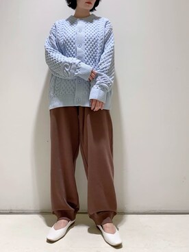 「アイテム（ルームウェア、ブラウン系）」を使った、gelato piqueさん（レディース・155cm）の秋コーディネート