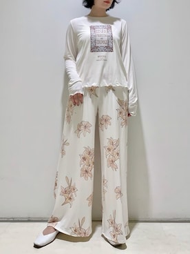 「アイテム（ルームウェア/パジャマ）」を使った、gelato piqueさん（レディース・155cm）の秋コーディネート
