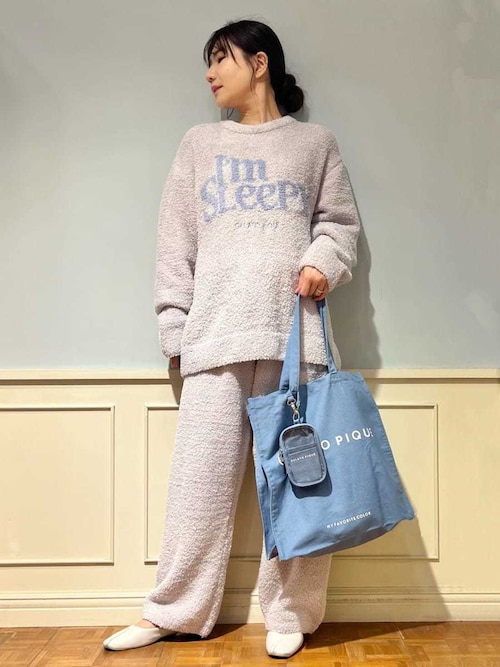 HOMME】パウダースリーピーロゴジャガードプルオーバー＆ロングパンツ