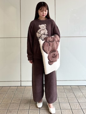 「アイテム（ブランケット）」を使った、gelato piqueさん（レディース・163cm）の秋コーディネート