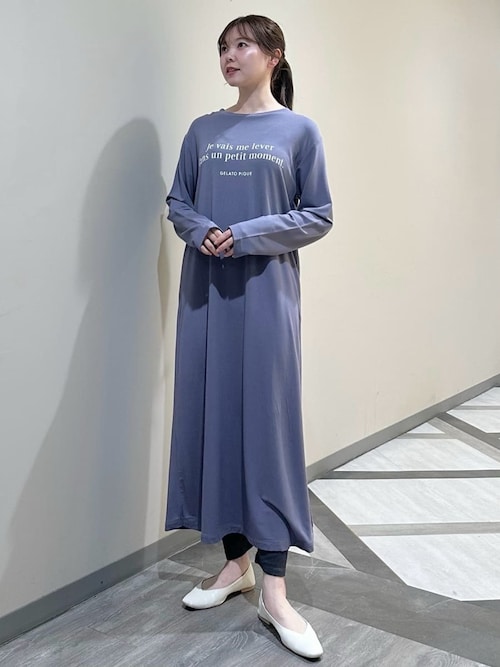 インレイロゴワンピース（ルームワンピース）｜gelato pique