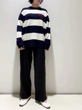 「アイテム（ルームウェア、ブラック系）」を使った、gelato piqueさん（レディース・155cm）の秋コーディネート