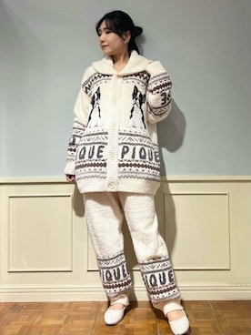 「クリスマス」｜「アイテム（ルームウェア/パジャマ）」を使った、gelato piqueさん（レディース・158cm）の冬コーディネート