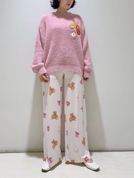 「アイテム（ルームウェア/パジャマ）」を使った、gelato piqueさん（レディース・155cm）の冬コーディネート
