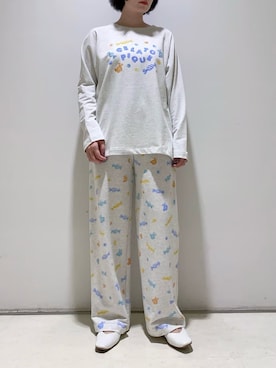 「アイテム（ルームウェア）」を使った、gelato piqueさん（レディース・155cm）の秋コーディネート