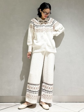 「アイテム（ルームウェア）」を使った、gelato piqueさん（レディース・168cm）の秋コーディネート