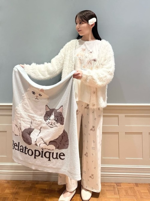 キャットジャガードブランケット（ブランケット）｜gelato pique