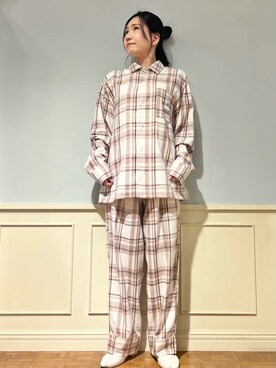 「アイテム（ルームウェア/パジャマ）」を使った、gelato piqueさん（レディース・158cm）の秋コーディネート