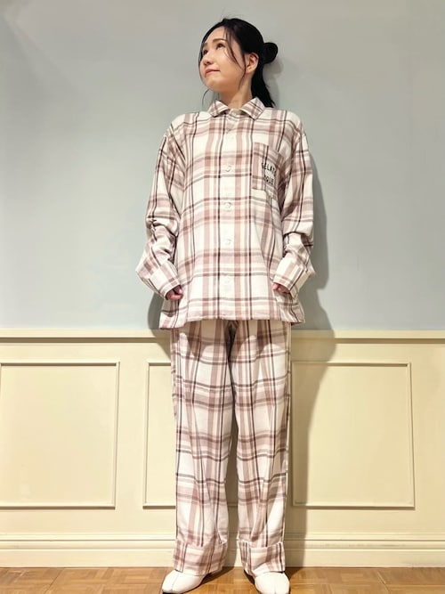 セール】【HOMME】トレンドチェック柄シャツ（ルームウェア/パジャマ