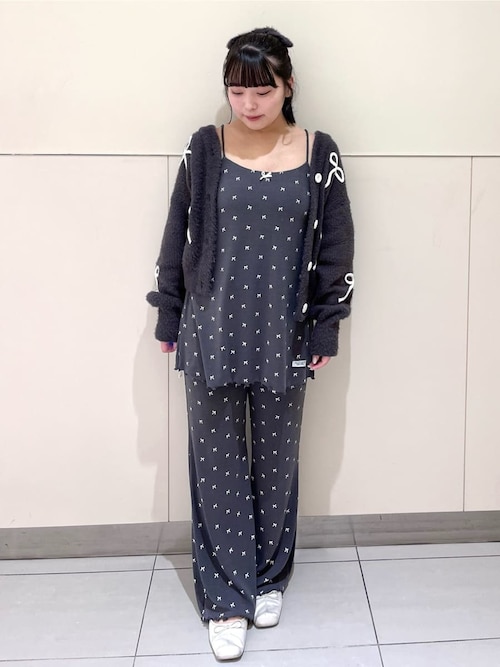 セール】リボンフェザーカーディガン（ルームウェア/パジャマ