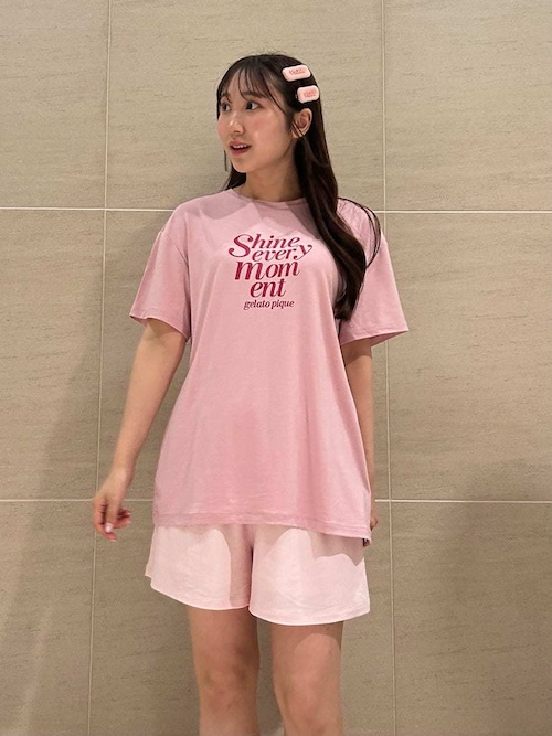 セール】【接触冷感】ロゴTシャツ&リブショートパンツセット