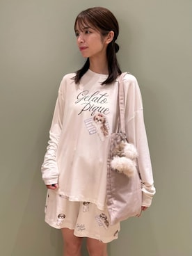 「アイテム（ルームウェア）」を使った、gelato piqueさん（レディース・156cm）の秋コーディネート
