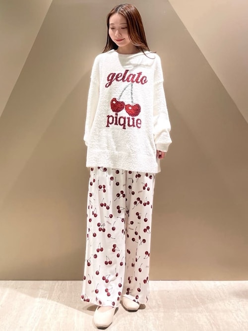 ONLINE限定カラーあり】ベビモコチェリージャガードプルオーバー