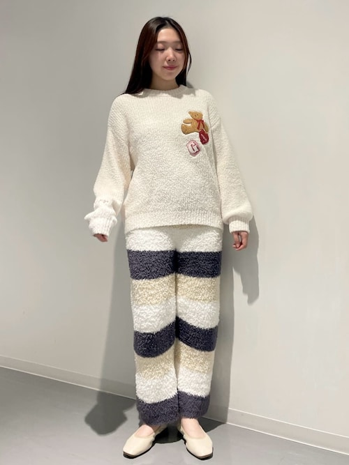 セール】ジェラート3ボーダーロングパンツ（ルームウェア/パジャマ