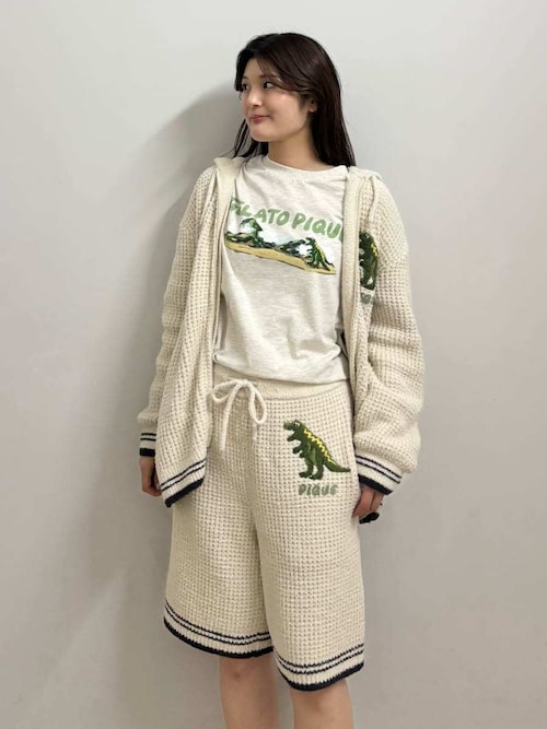 セール】【HOMME】ワッフルダイナソーパーカ（ルームウェア/パジャマ