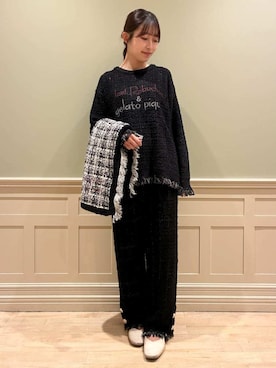 「アイテム（ルームウェア）」を使った、gelato piqueさん（レディース・160cm）の秋コーディネート