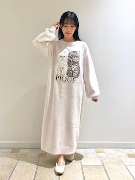 「アイテム（ルームウェア）」を使った、gelato piqueさん（レディース・146cm）の秋コーディネート