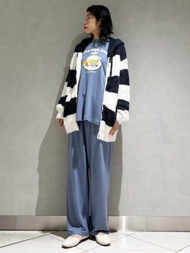 「アイテム（ルームウェア/パジャマ）」を使った、gelato piqueさん（レディース・168cm）の秋コーディネート