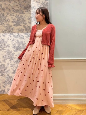 「アイテム（ルームウェア、レッド系）」を使った、gelato piqueさん（レディース・158cm）の夏コーディネート