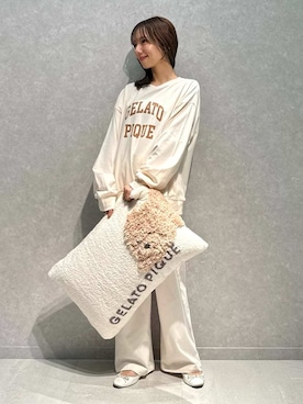 「アイテム（ルームウェア）」を使った、gelato piqueさん（レディース・156cm）の秋コーディネート