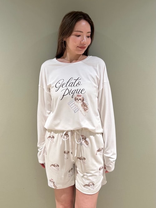 シーズー柄ショートパンツ（ルームウェア/パジャマ）｜gelato