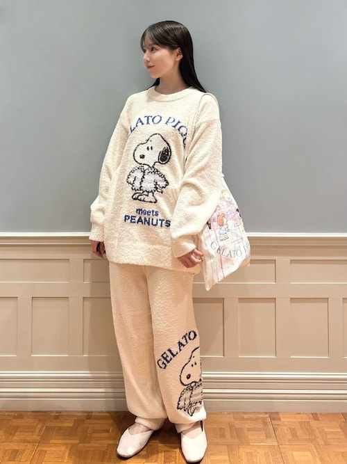 セール】【PEANUTS】【HOMME】オリジナルアート ジャガードロング