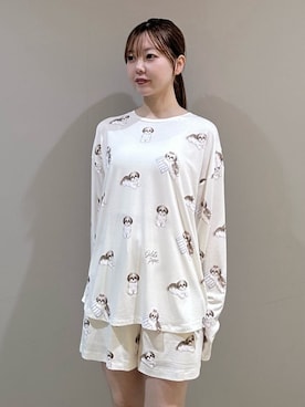 「アイテム（ルームウェア）」を使った、gelato piqueさん（レディース・158cm）の秋コーディネート
