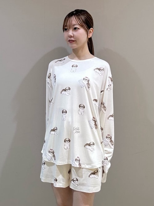 シーズー柄ショートパンツ（ルームウェア/パジャマ）｜gelato