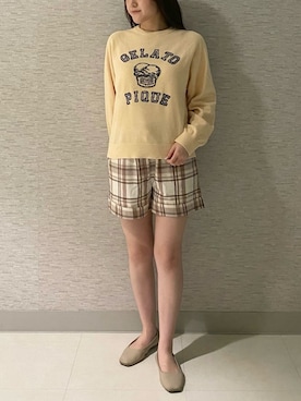 「アイテム（ルームウェア）」を使った、gelato piqueさん（レディース・163cm）の秋コーディネート