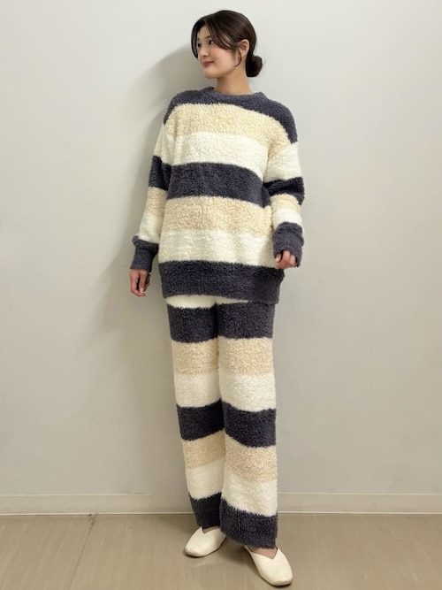 セール】ジェラート3ボーダーロングパンツ（ルームウェア/パジャマ