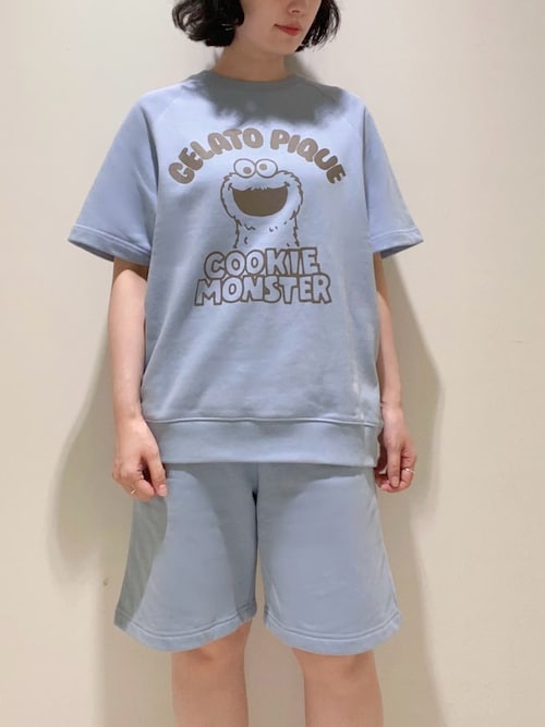 SESAME STREET】【UNISEX】裏毛プルオーバー＆ハーフパンツセット