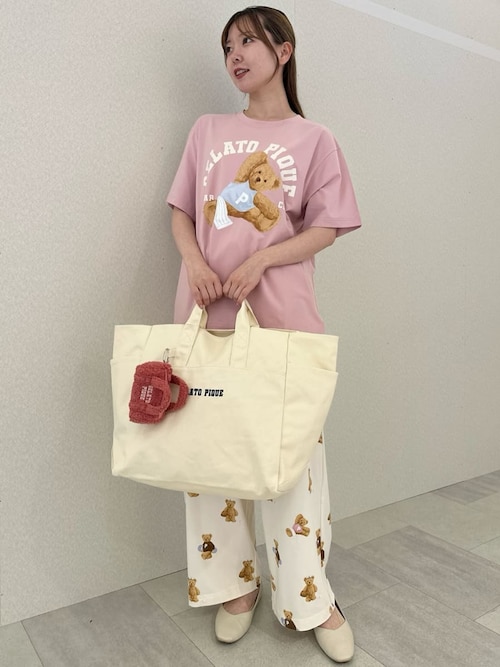 【即購入可】gelato pique ベア　スタバ　ボーダーポーチ 即購入可】gelato pique ベア スタバ ボーダーポーチ