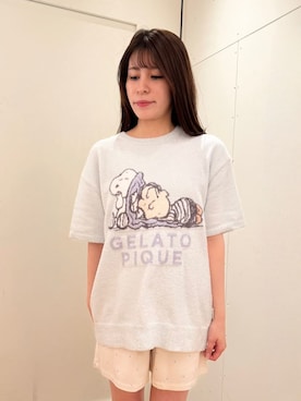 「アイテム（ルームウェア、グリーン系）」を使った、gelato piqueさん（レディース・151cm）の夏コーディネート