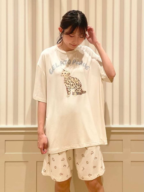 セール】【HOMME】キャットワンポイントTシャツ（ルームウェア