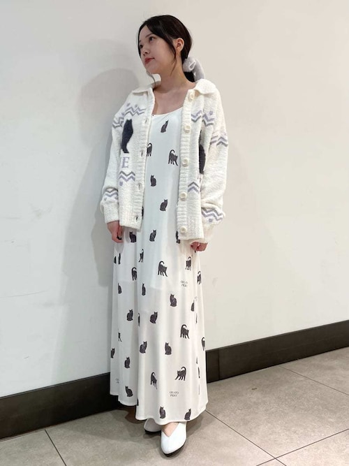 gelato pique CAT柄キャミワンピース CAT総柄キャミワンピース（ワンピース）｜gelato pique（ジェラート