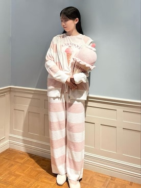 「アイテム（ルームウェア）」を使った、gelato piqueさん（レディース・161cm）の春コーディネート