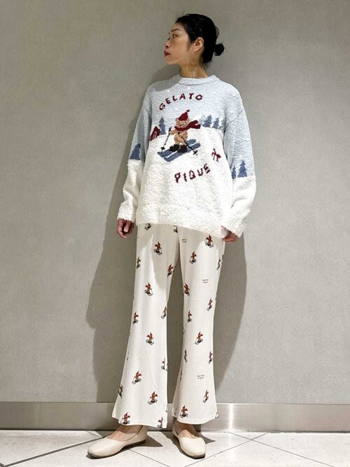 セール】【HOLIDAY】スキーベアジャガードプルオーバー（ルームウェア