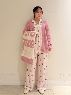 「アイテム（ブランケット）」を使った、gelato piqueさん（レディース・158cm）の冬コーディネート