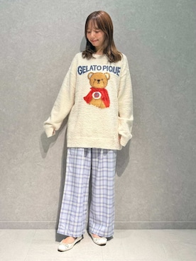 「アイテム（ルームウェア/パジャマ、ベージュ系）」を使った、gelato piqueさん（レディース・156cm）の秋コーディネート