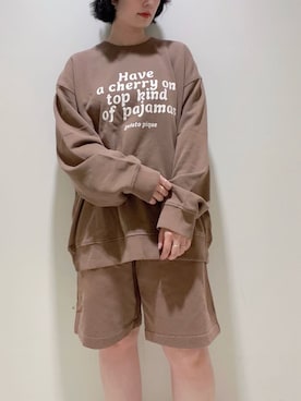 「アイテム（ルームウェア）」を使った、gelato piqueさん（レディース・155cm）の秋コーディネート