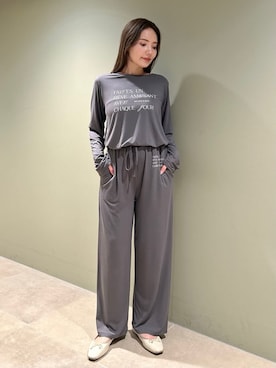 「アイテム（ルームウェア）」を使った、gelato piqueさん（レディース・157cm）の秋コーディネート