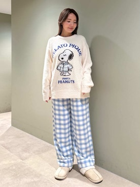 「アイテム（ルームウェア）」を使った、gelato piqueさん（レディース・157cm）の冬コーディネート