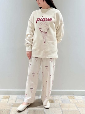 「アイテム（ルームウェア）」を使った、gelato piqueさん（レディース・149cm）の秋コーディネート