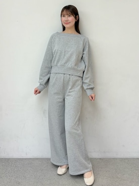 「gelato pique（ジェラートピケ）の裏毛ロングパンツ（ルームウェア/パジャマ）」を使った、gelato piqueさん（レディース・165cm）の秋コーディネート