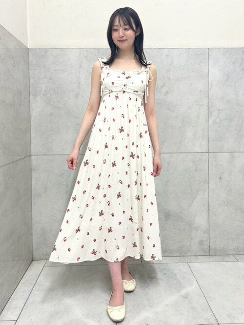 いちご柄カップインキャミワンピース ジェラートピケ gelato